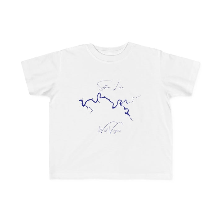 West  Virginia  Sutton  Lake  Toddler  T-shirt  front  position  view  from  front  white.webp