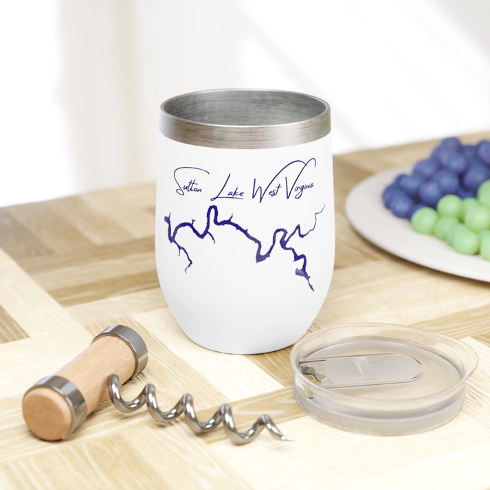 West  Virginia  Sutton  Lake  Wine  Tumbler  other  position  view  from  context  white.webp