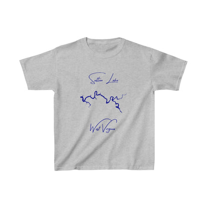 West  Virginia  Sutton  Lake  Youth  T-shirt  front  position  view  from  front  sport  grey.webp