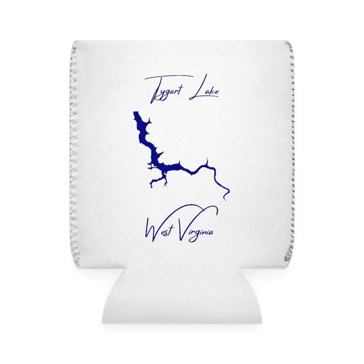 West  Virginia  Tygart  Lake  Can  Koozie  front  position  view  from  front-1  white.webp