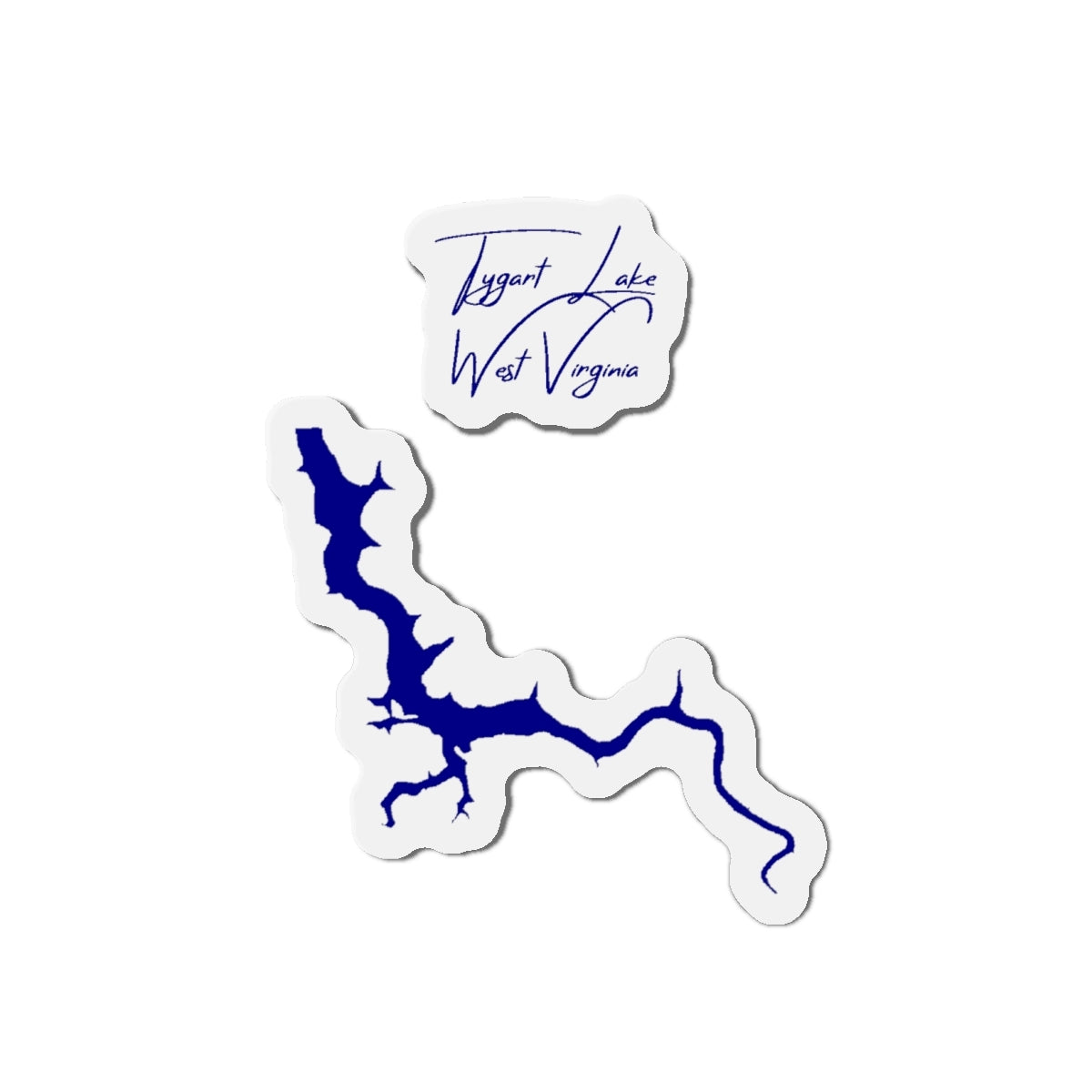 West  Virginia  Tygart  Lake  Die  Cut  Magnet  front  position  view  from  front  4  x  4.webp