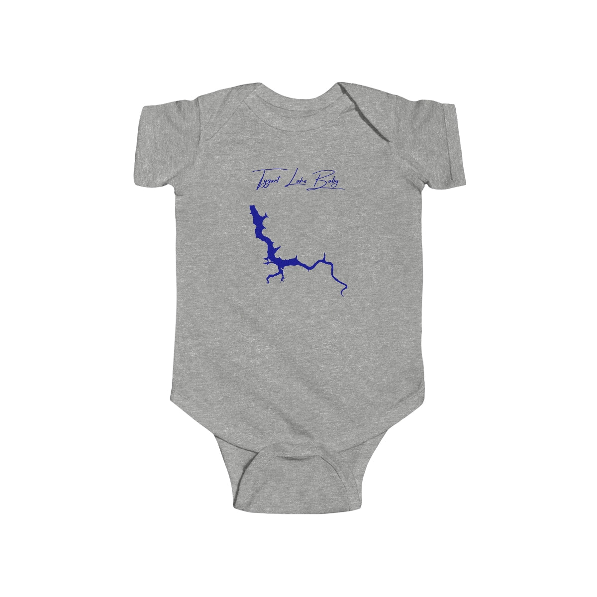 West  Virginia  Tygart  Lake  Onesie  front  position  view  from  front  heather.webp