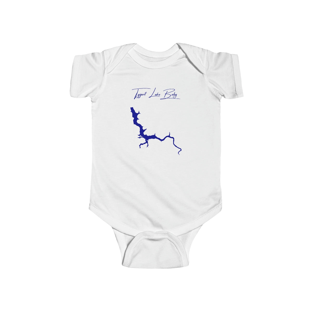 West  Virginia  Tygart  Lake  Onesie  front  position  view  from  front  white.webp