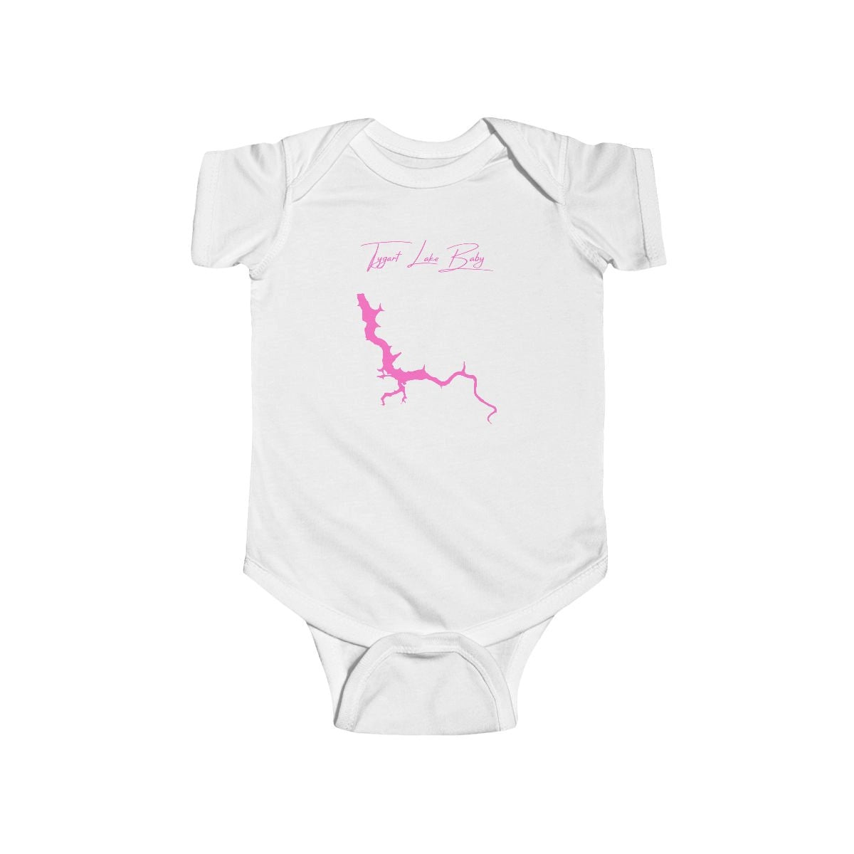 West  Virginia  Tygart  Lake  Onesie  front  position  view  from  front  white.webp
