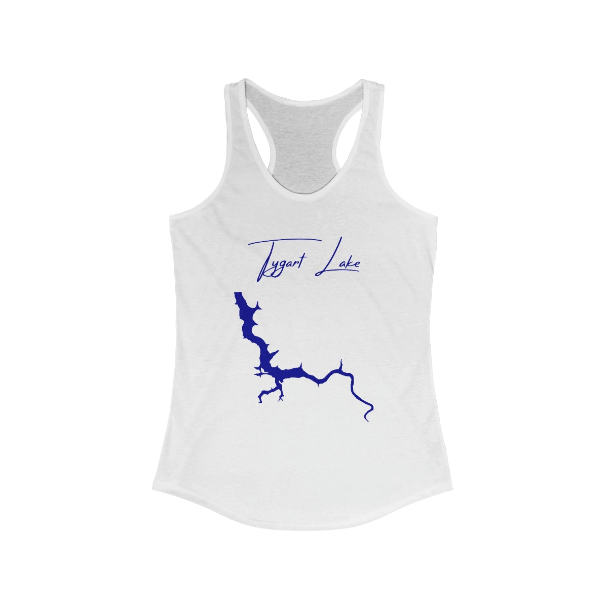 West  Virginia  Tygart  Lake  Racerback-Tank  front  position  view  from  front  solid  white.webp