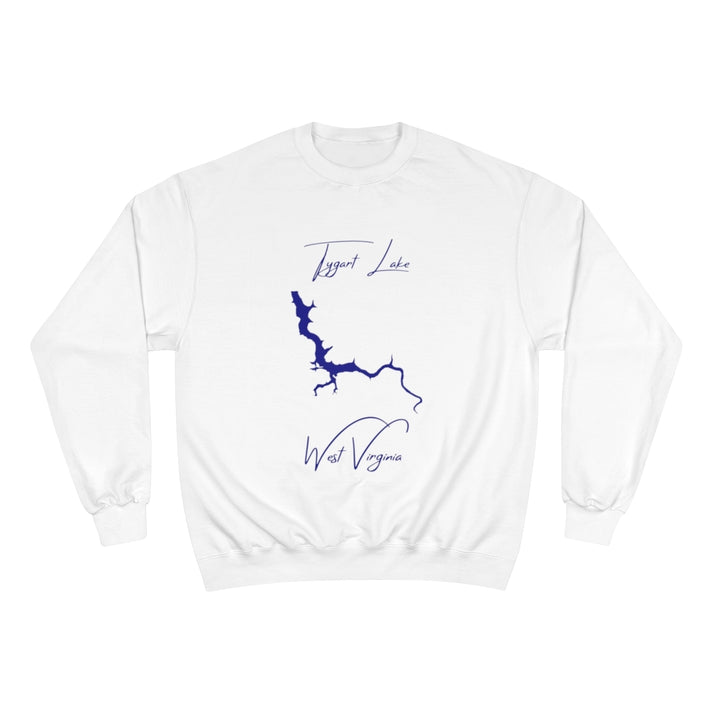 West  Virginia  Tygart  Lake  Sweatshirt  front  position  view  from  front  white.webp