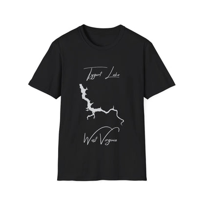 West  Virginia  Tygart  Lake  T-shirt  front  position  view  from  front  black.webp