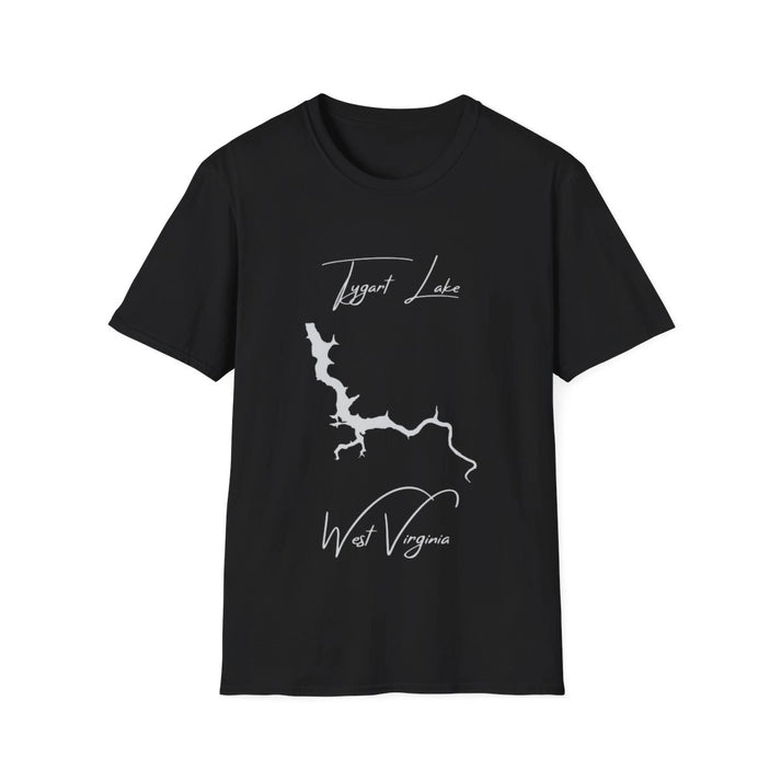 West  Virginia  Tygart  Lake  T-shirt  front  position  view  from  front  black.webp