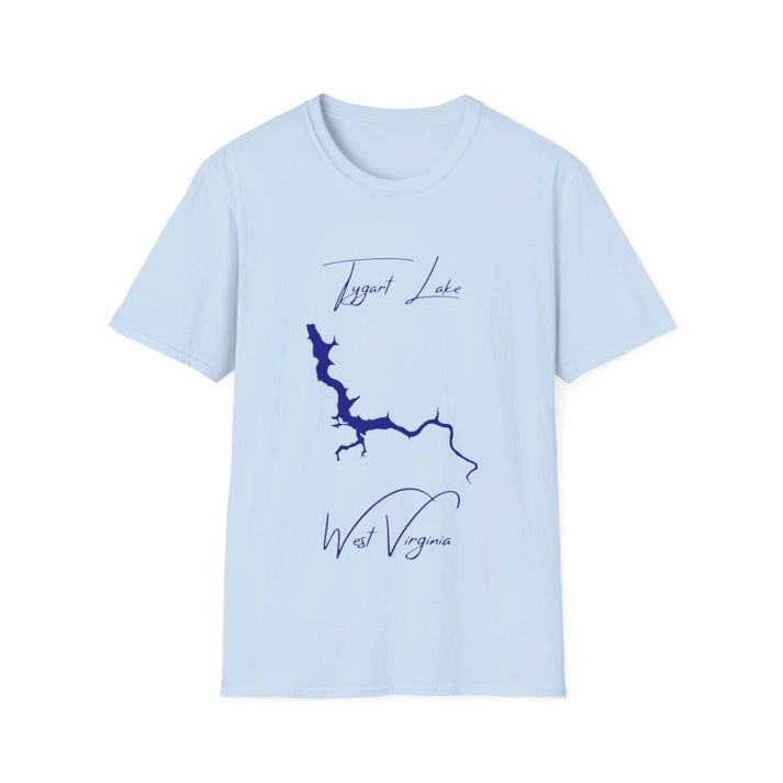 West  Virginia  Tygart  Lake  T-shirt  front  position  view  from  front  light  blue.webp