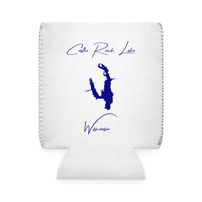 Wisconsin  Castle  Rock  Lake  Can  Koozie  front  position  view  from  front-1  white.webp