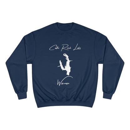 Wisconsin  Castle  Rock  Lake  Sweatshirt  front  position  view  from  front  navy.webp