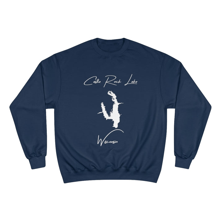Wisconsin  Castle  Rock  Lake  Sweatshirt  front  position  view  from  front  navy.webp