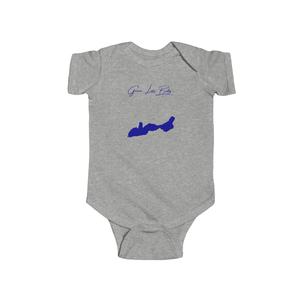Wisconsin  Geneva  Lake  Onesie  front  position  view  from  front  heather.webp