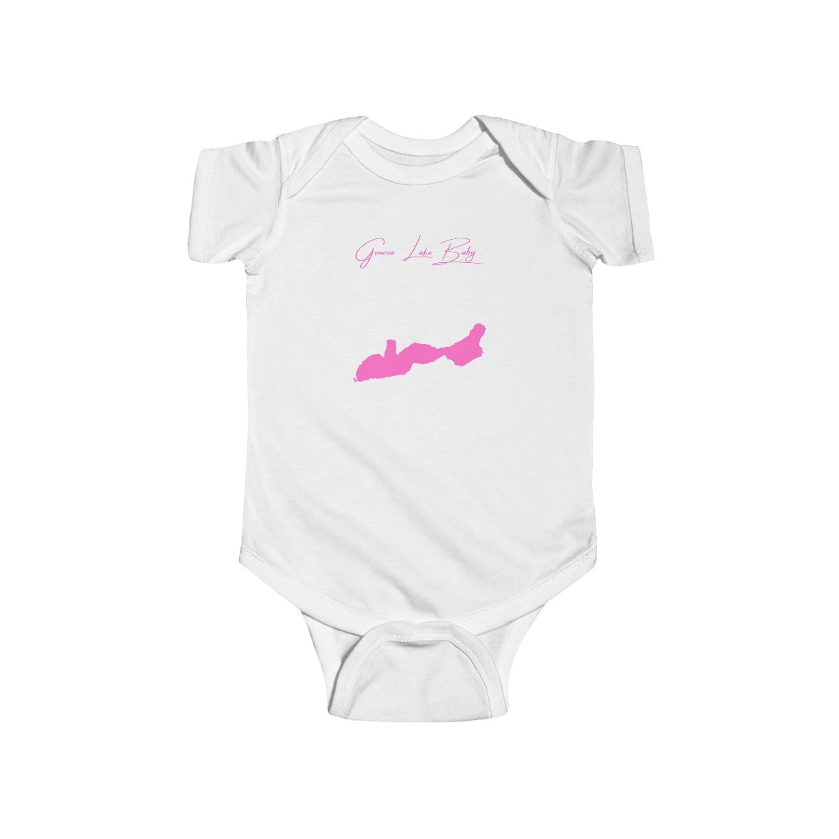 Wisconsin  Geneva  Lake  Onesie  front  position  view  from  front  white.webp