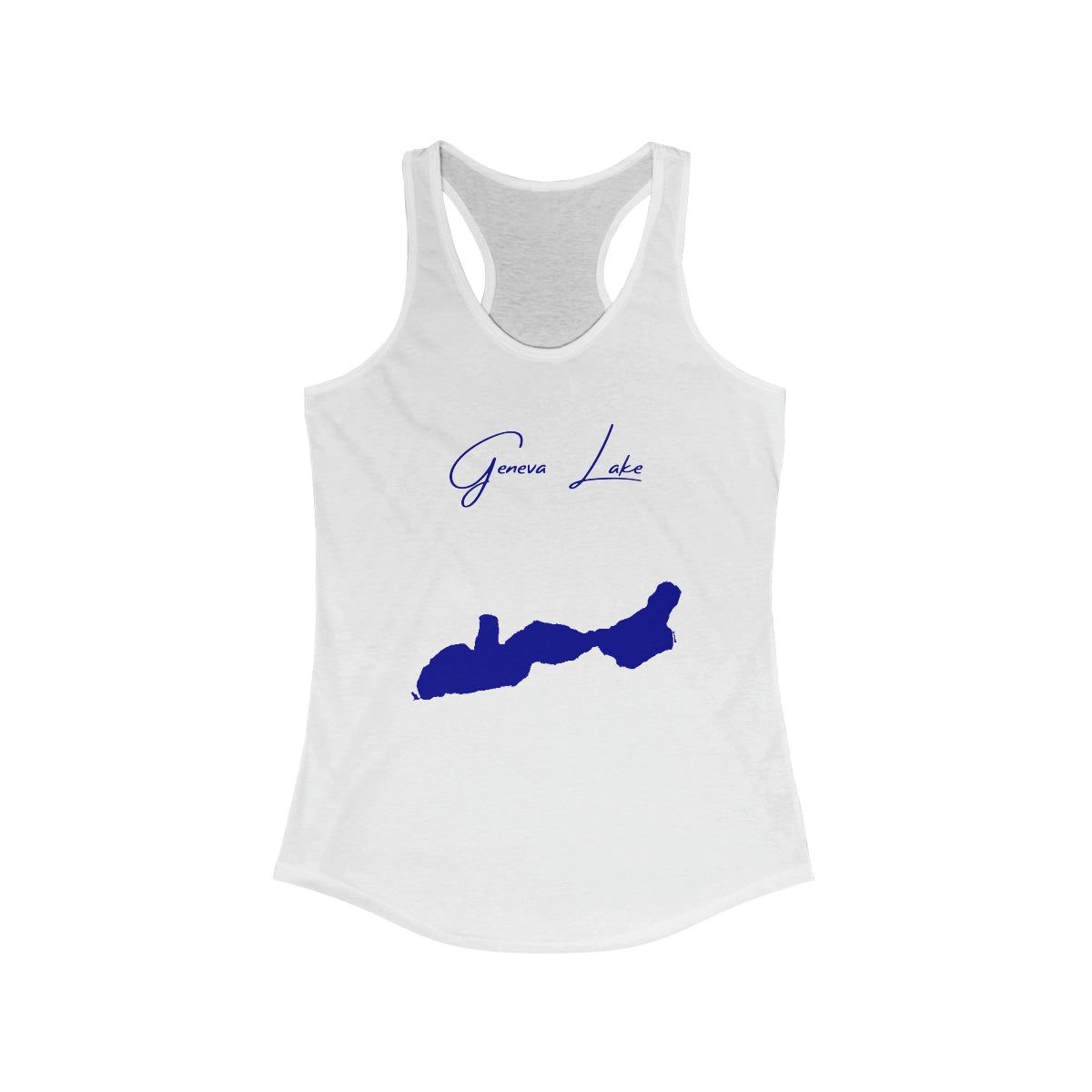 Wisconsin  Geneva  Lake  Racerback-Tank  front  position  view  from  front  solid  white.webp