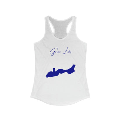 Wisconsin  Geneva  Lake  Racerback-Tank  front  position  view  from  front  solid  white.webp