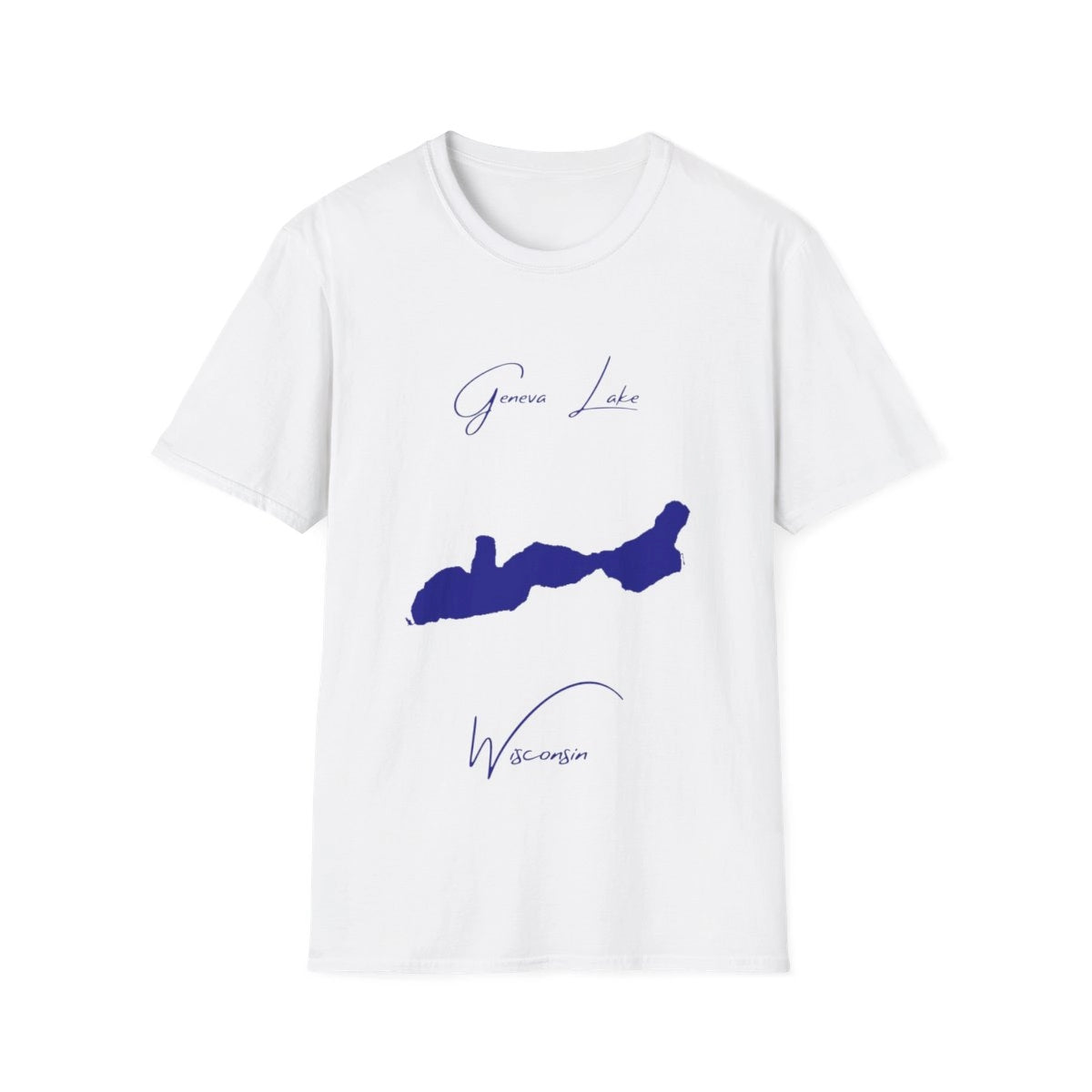 Wisconsin  Geneva  Lake  T-shirt  front  position  view  from  front  white.webp