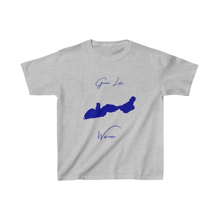 Wisconsin  Geneva  Lake  Youth  T-shirt  front  position  view  from  front  sport  grey.webp