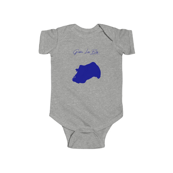 Wisconsin  Grindstone  Lake  Onesie  front  position  view  from  front  heather.webp
