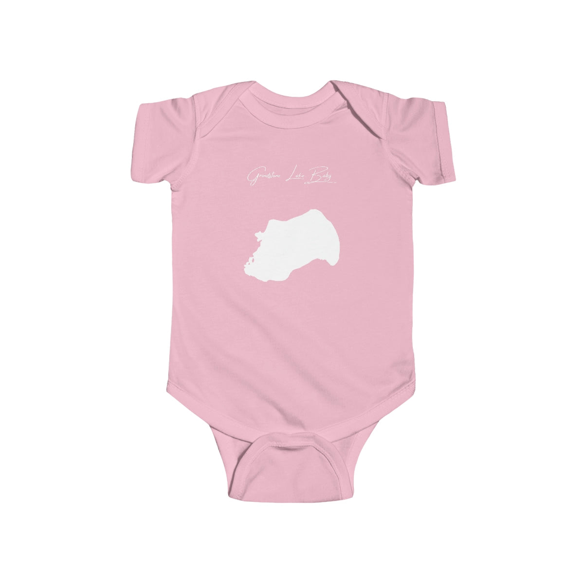 Wisconsin  Grindstone  Lake  Onesie  front  position  view  from  front  pink.webp
