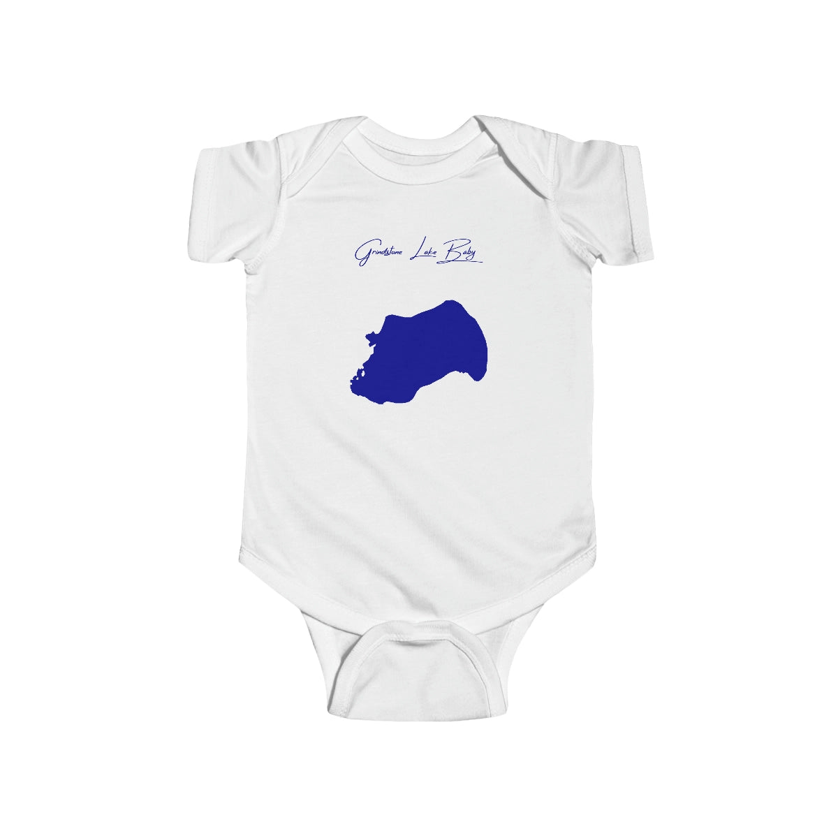 Wisconsin  Grindstone  Lake  Onesie  front  position  view  from  front  white.webp