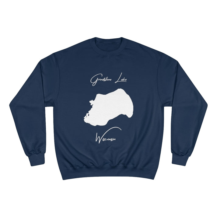 Wisconsin  Grindstone  Lake  Sweatshirt  front  position  view  from  front  navy.webp