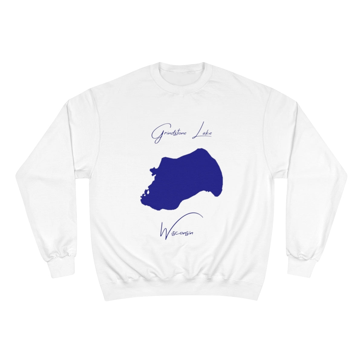 Wisconsin  Grindstone  Lake  Sweatshirt  front  position  view  from  front  white.webp