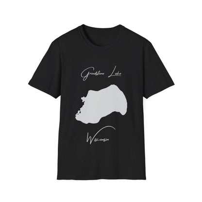 Wisconsin  Grindstone  Lake  T-shirt  front  position  view  from  front  black.webp