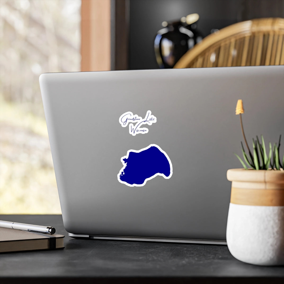 Wisconsin  Grindstone  Lake  Vinyl  Decal  other  position  view  from  context-3  4  x  6.webp