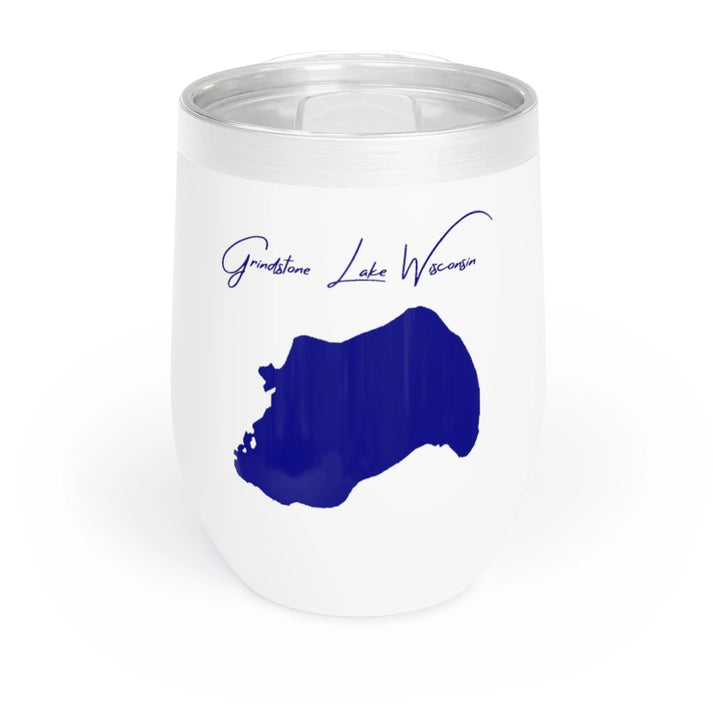 Wisconsin  Grindstone  Lake  Wine  Tumbler  front  position  view  from  front  white.webp