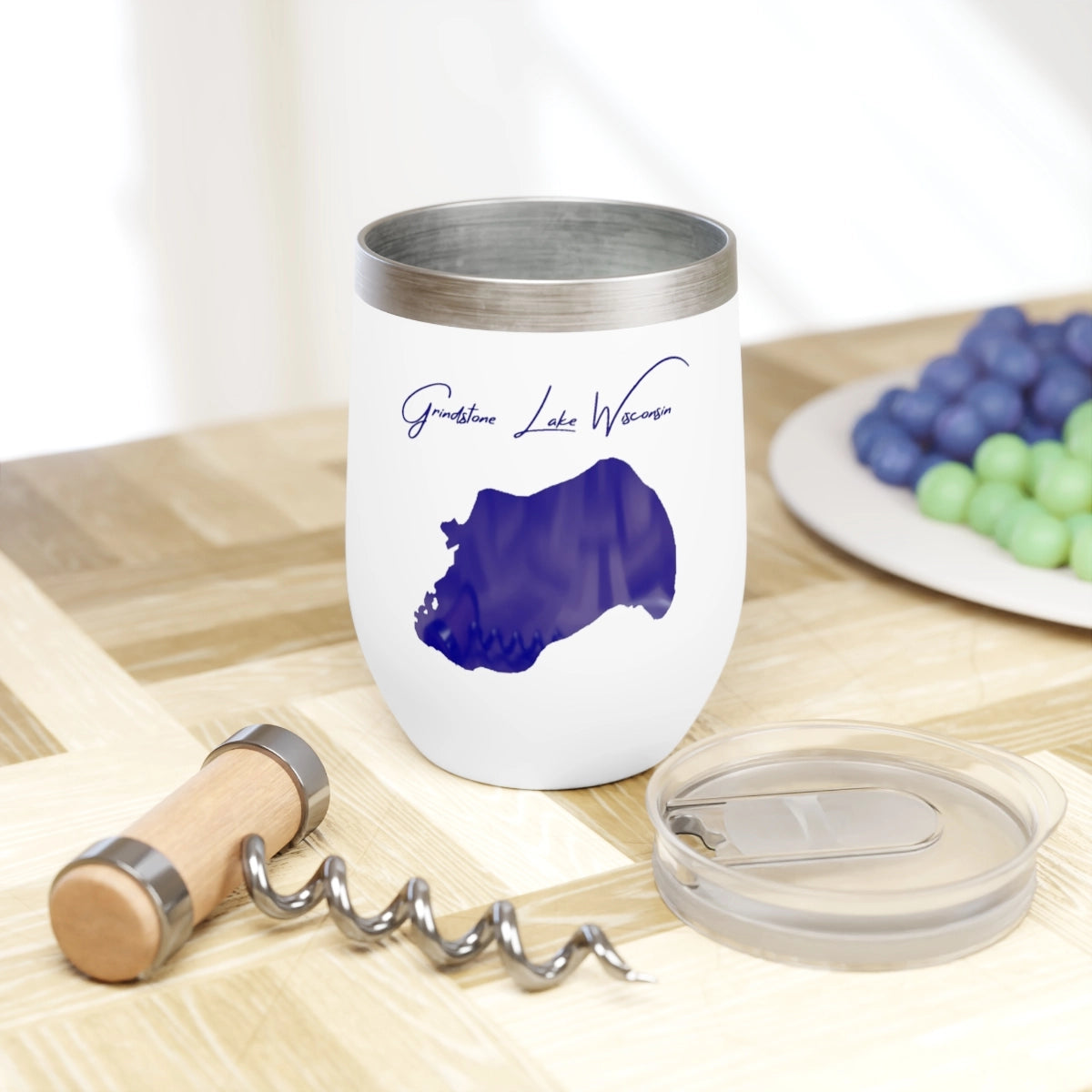 Wisconsin  Grindstone  Lake  Wine  Tumbler  other  position  view  from  context  white.webp