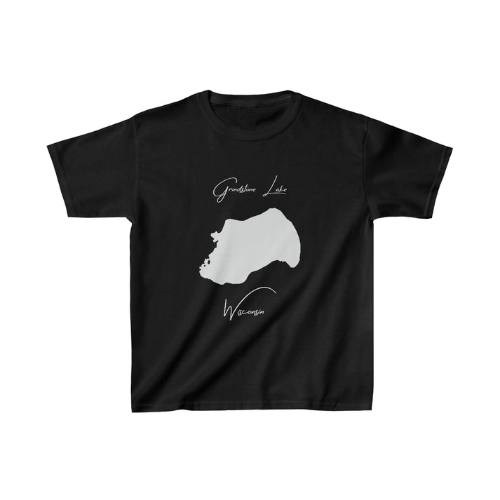Wisconsin  Grindstone  Lake  Youth  T-shirt  front  position  view  from  front  black.webp