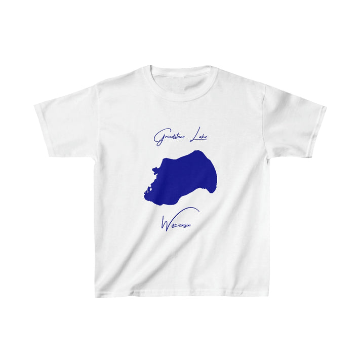 Wisconsin  Grindstone  Lake  Youth  T-shirt  front  position  view  from  front  white.webp