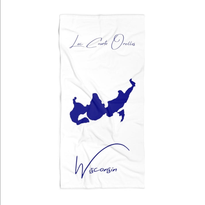 Wisconsin  Lac  Courte  Oreilles  Beach  Towel  front  position  view  from  front  36  x  72.webp