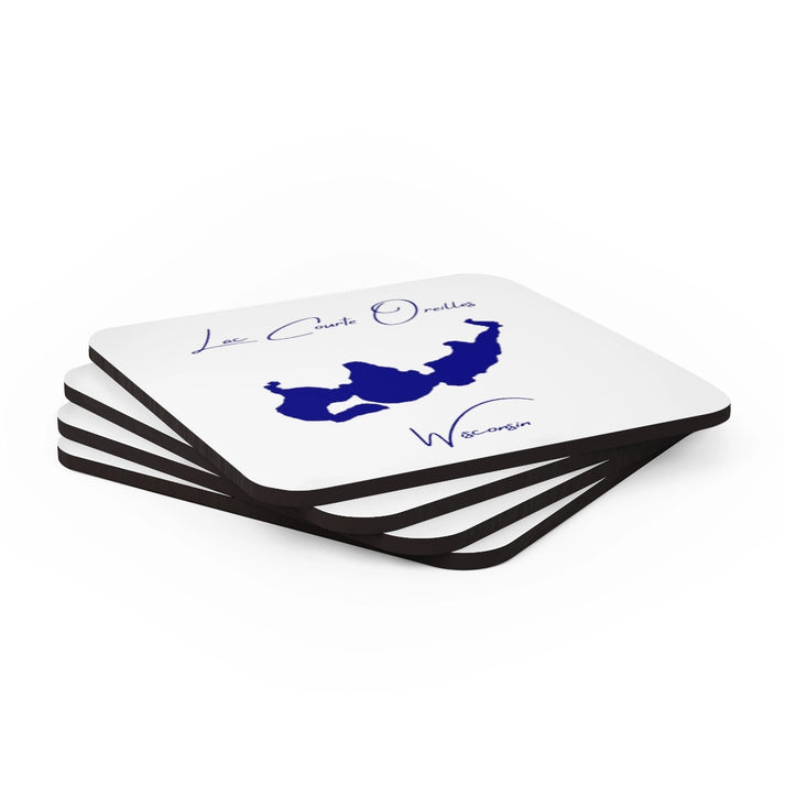 Wisconsin  Lac  Courte  Oreilles  Coaster  Set  front  position  view  from  stacked  3.75  x  3.75.webp