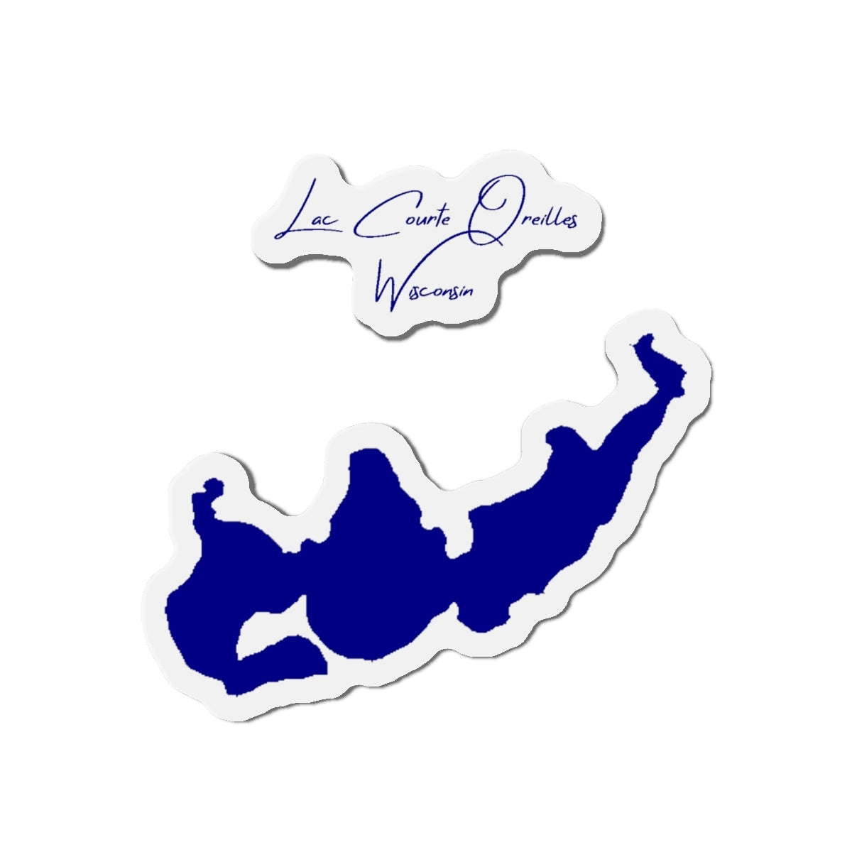 Wisconsin  Lac  Courte  Oreilles  Die  Cut  Magnet  front  position  view  from  front  4  x  4.webp