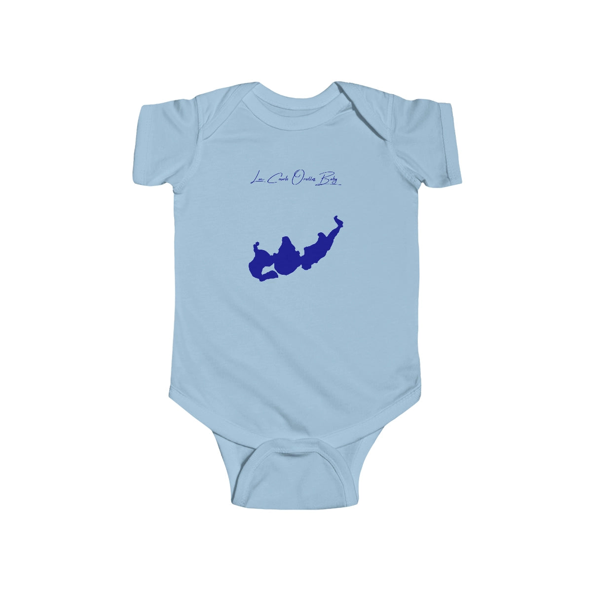Wisconsin  Lac  Courte  Oreilles  Onesie  front  position  view  from  front  light  blue.webp