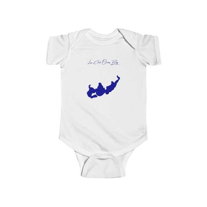 Wisconsin  Lac  Courte  Oreilles  Onesie  front  position  view  from  front  white.webp