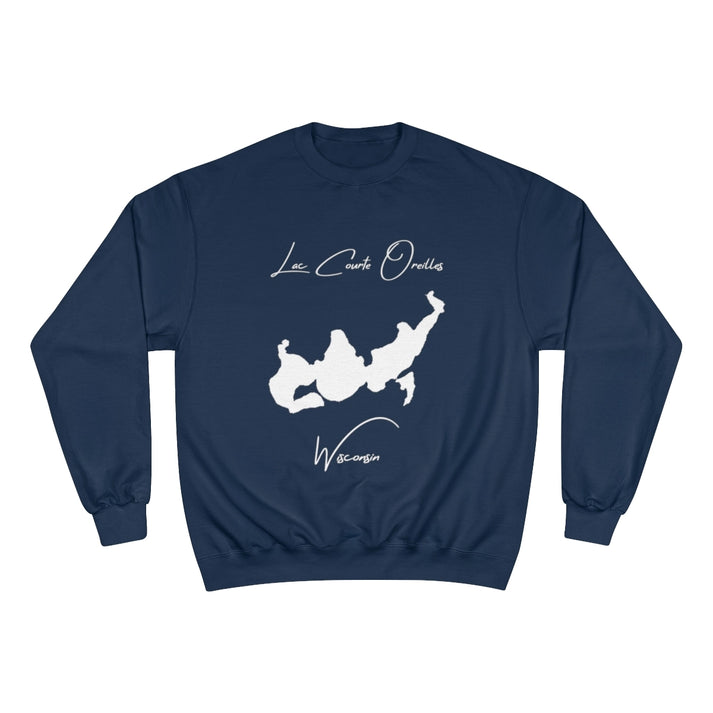 Wisconsin  Lac  Courte  Oreilles  Sweatshirt  front  position  view  from  front  navy.webp