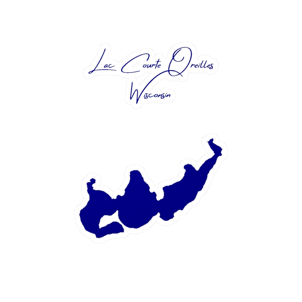 Wisconsin  Lac  Courte  Oreilles  Vinyl  Decal  other  position  view  from  front  4  x  6.webp