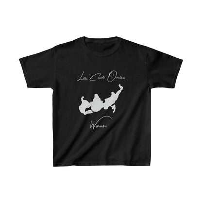 Wisconsin  Lac  Courte  Oreilles  Youth  T-shirt  front  position  view  from  front  black.webp