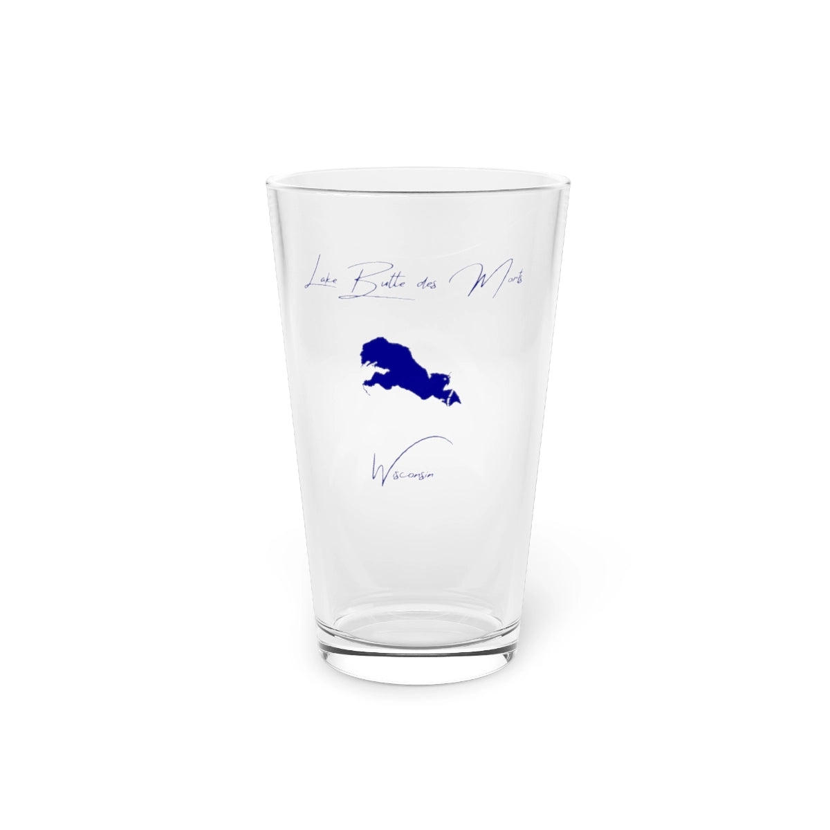 Wisconsin  Lake  Butte  des  Morts  16oz  Pint  Glass  front  position  view  from  front  16oz.webp
