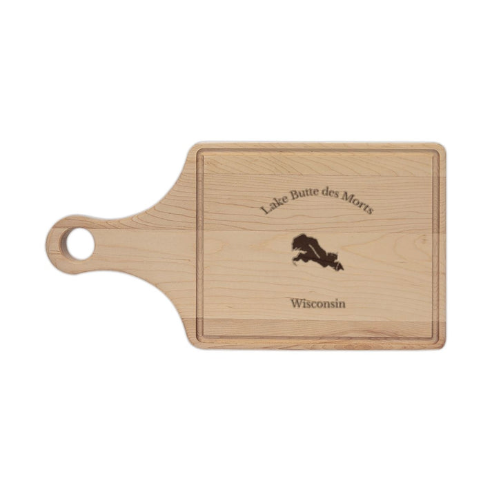 Wisconsin  Lake  Butte  des  Morts  Engraved  Cutting  Board  front  position  view  from  front  maple.webp