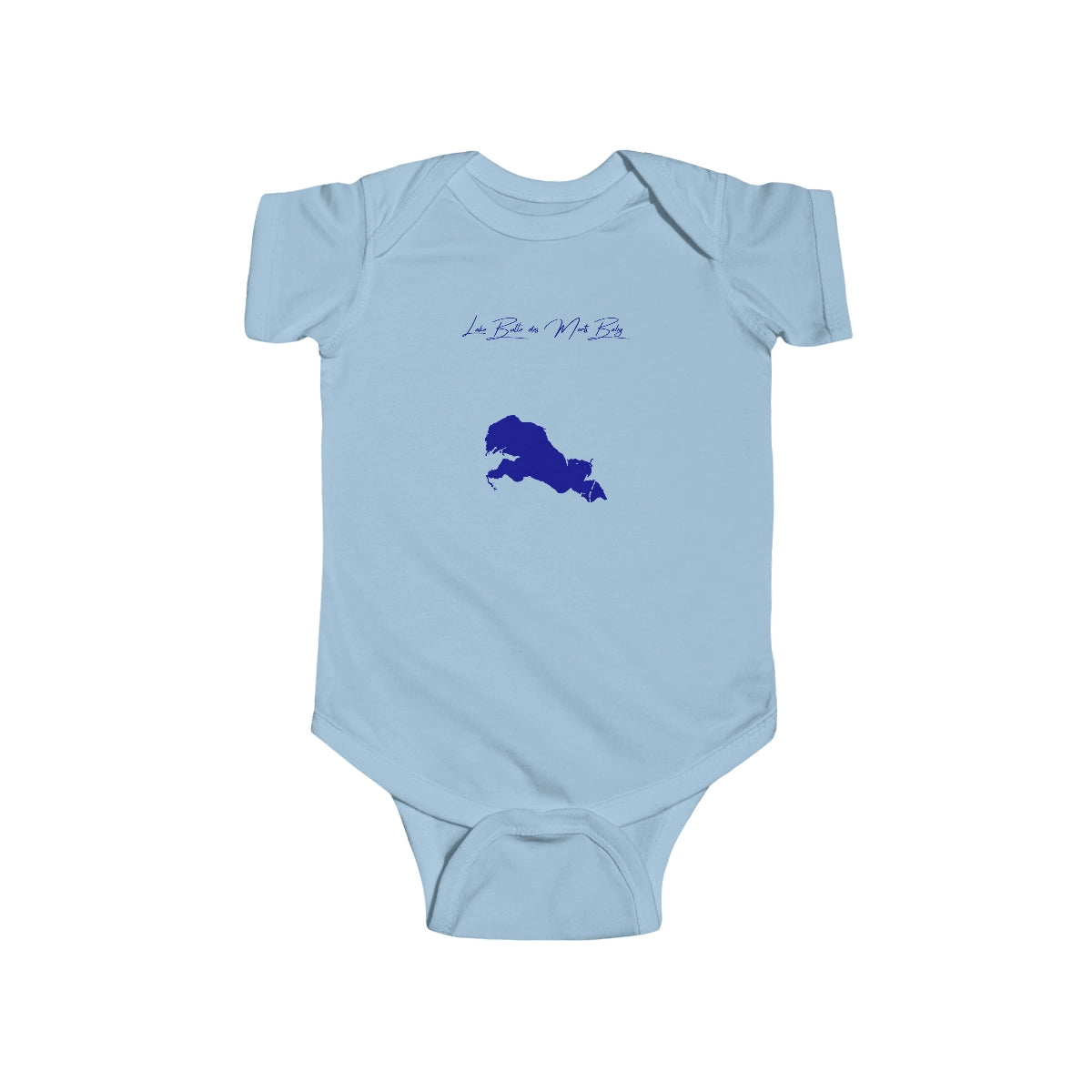 Wisconsin  Lake  Butte  des  Morts  Onesie  front  position  view  from  front  light  blue.webp