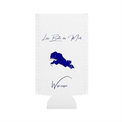 Wisconsin  Lake  Butte  des  Morts  Slim  Can  Koozie  front  position  view  from  flat-front  white.webp