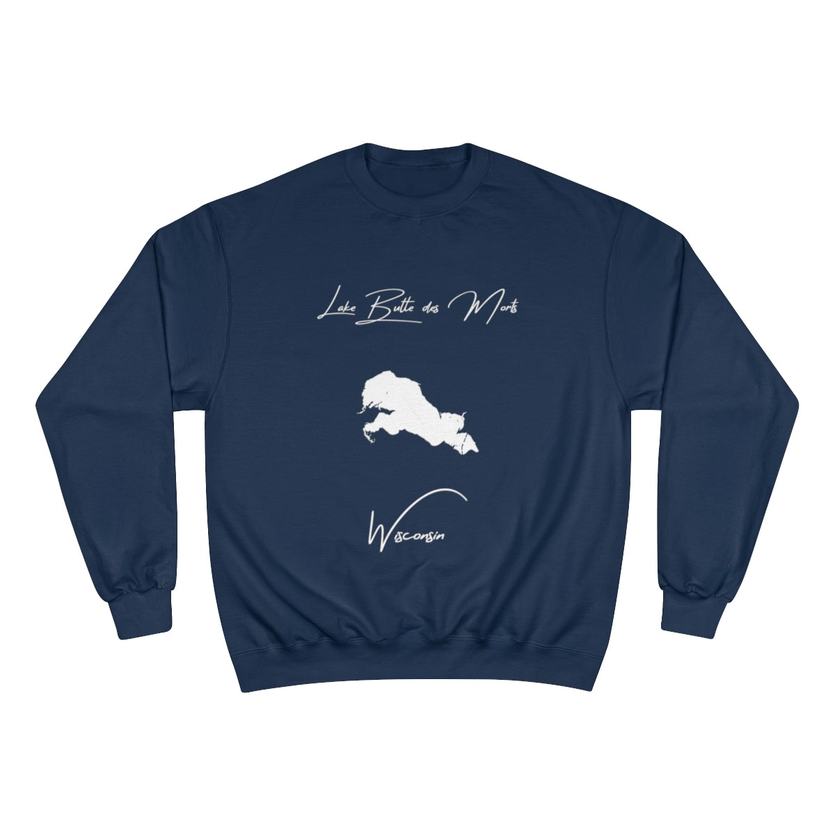 Wisconsin  Lake  Butte  des  Morts  Sweatshirt  front  position  view  from  front  navy.webp