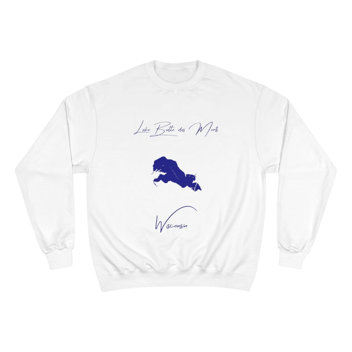 Wisconsin  Lake  Butte  des  Morts  Sweatshirt  front  position  view  from  front  white.webp