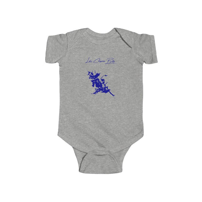 Wisconsin  Lake  Chippewa  Onesie  front  position  view  from  front  heather.webp