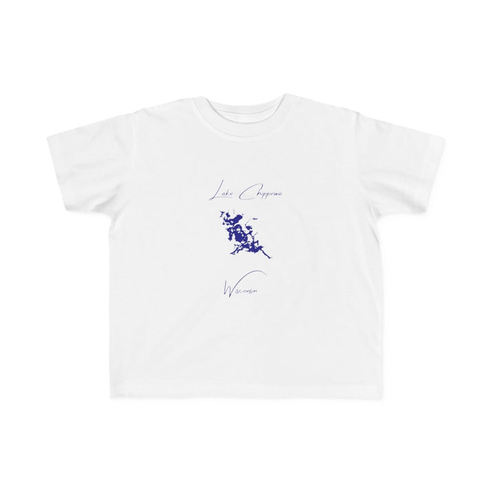 Wisconsin  Lake  Chippewa  Toddler  T-shirt  front  position  view  from  front  white.webp