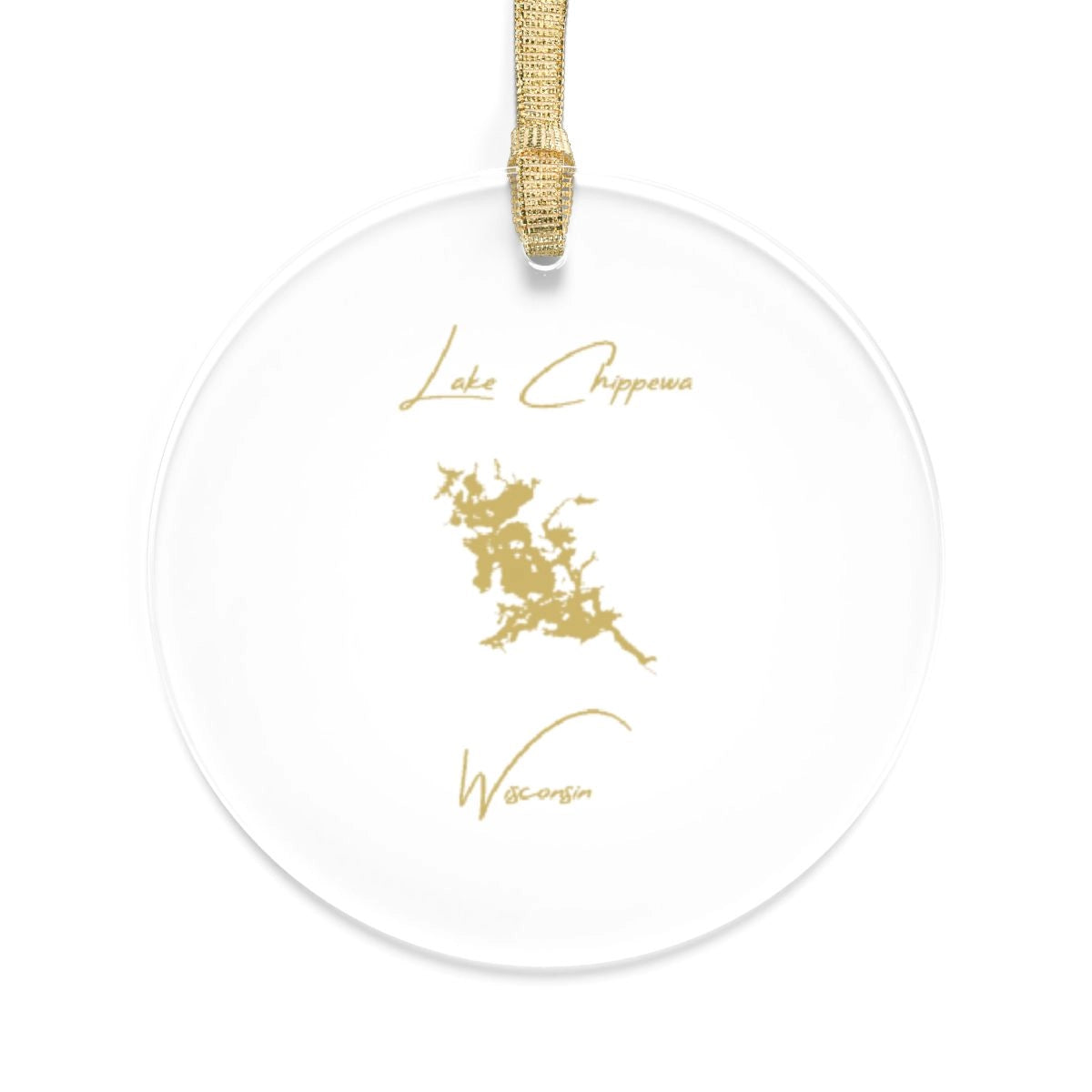Wisconsin  Lake  Chippewa  Tree  Ornament  other  position  view  from  front  round.webp